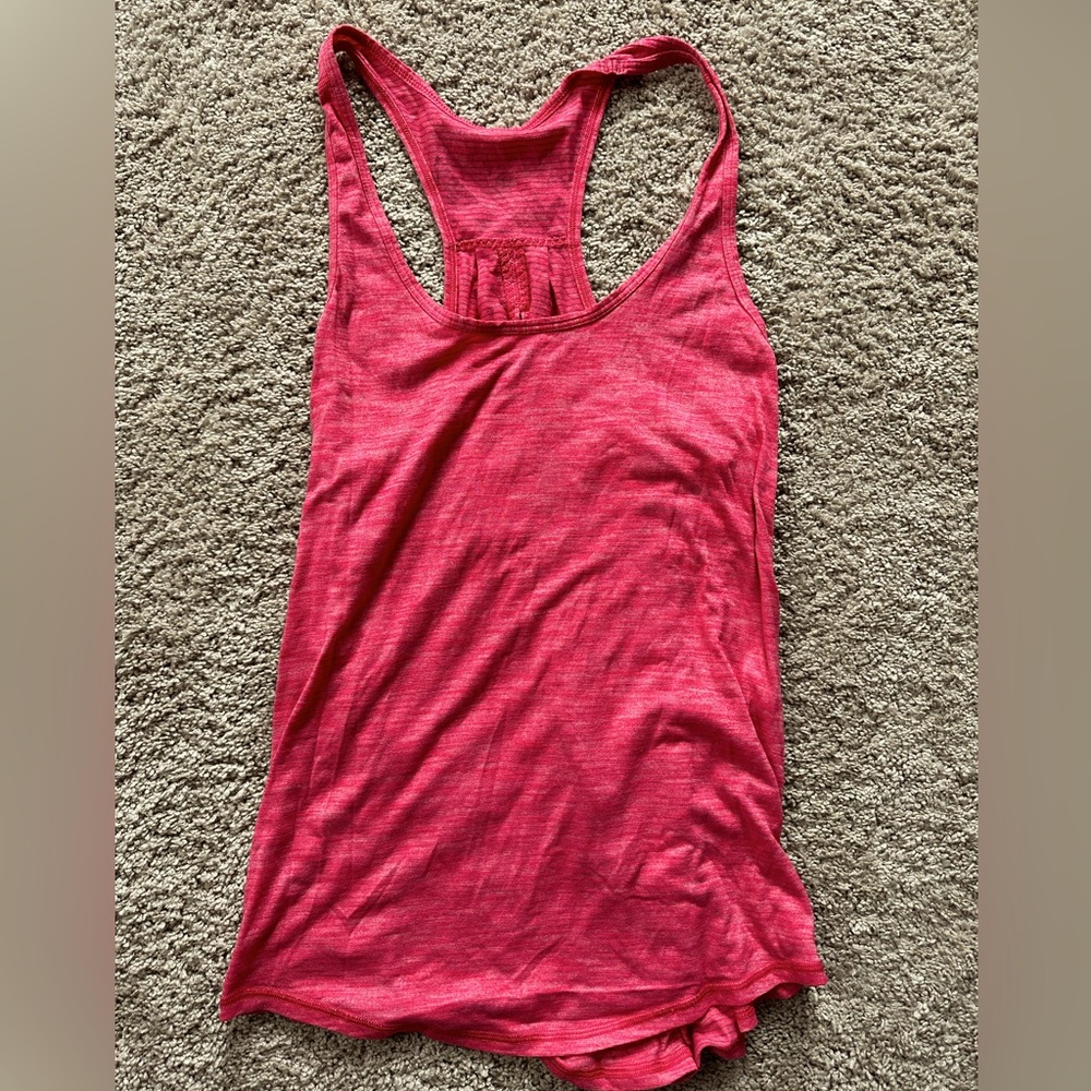 Lululemon cotton tank, light red
